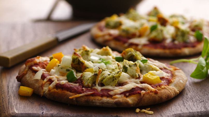 Pizza de Pollo al Pesto